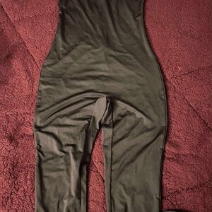 High-Waist Olive Green Shapewear Jumpsuit